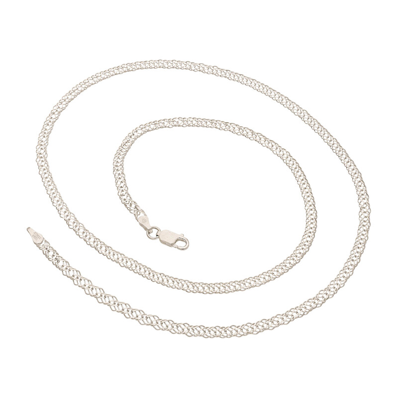 Łańcuszek rombo rodowany BC 1436-060 ROD próba 925