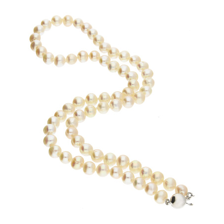 Naszyjnik srebrny z perłami hodowanymi 6-7 mm AG AX C-BZII 6-7B-SVK11 próba 925