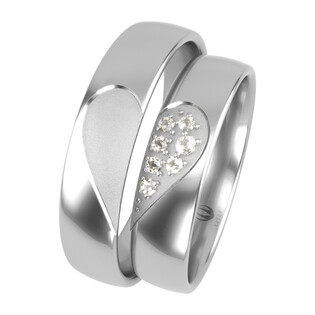 Obrączki Ślubne z diamentami LA B64 próba 585