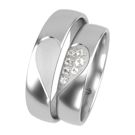 Obrączki Ślubne z diamentami LA B64 próba 585