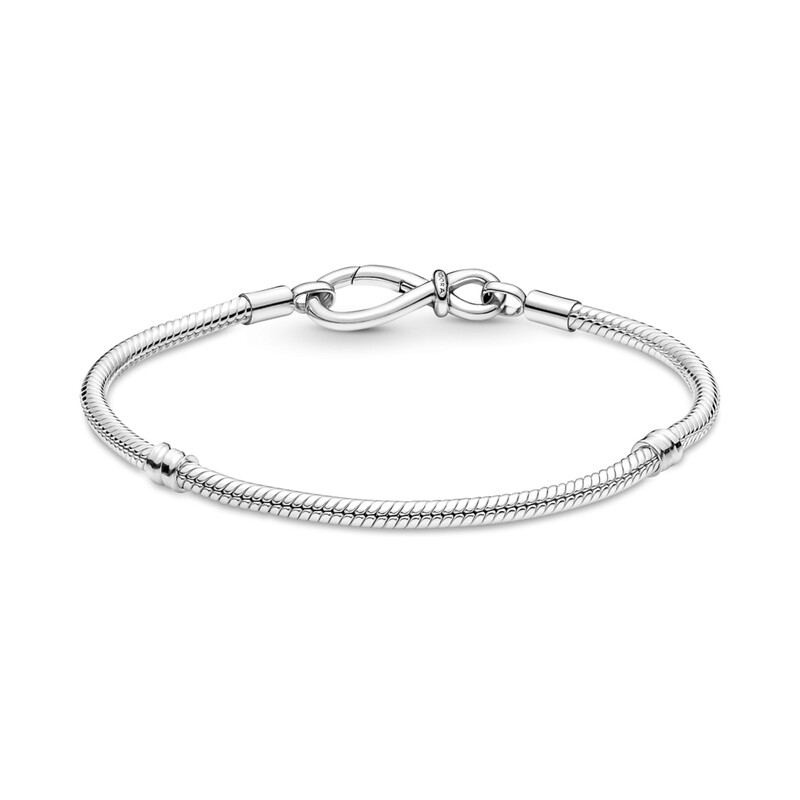 Bransoletka wężykowa Pandora Moments ze splotem nieskończoności PE 590792C00 próba 925