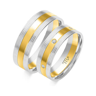Obrączki ślubne z diamentami ZO OE-26 próba 585