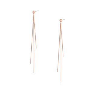 Kolczyki łańcuszkowe w kolorze różowego złota Glam Rock A1 KRG0724