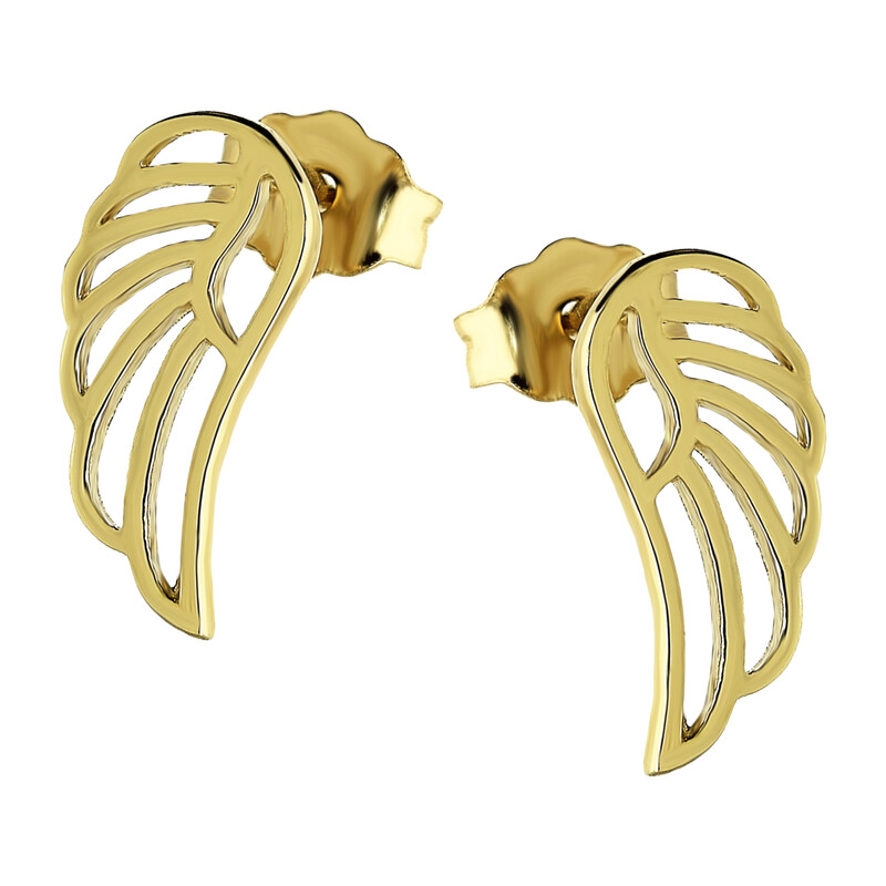 Kolczyki złote skrzydło ażurowe/sztyft MZ T23-EW-0516-1 próba 375