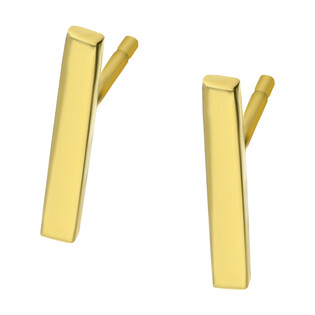 Kolczyki złote kreska blask/sztyft  MZ T23-ST-E-1115-3 próba 375