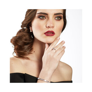 Bransoleta LINE cyrkonie 2r prostokąt-8el PX 414_AU375 blaszka gold