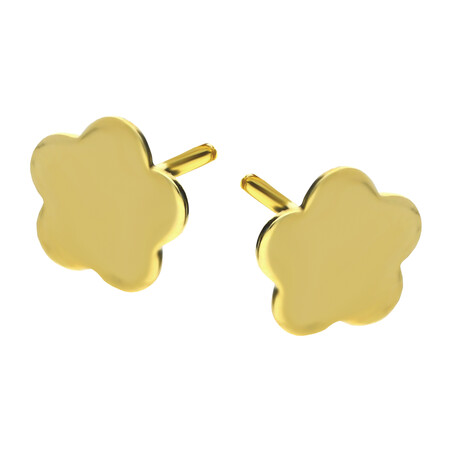 Kolczyki złote kwiatek blask/sztyft MZ T6-E-0216-45 próba 375