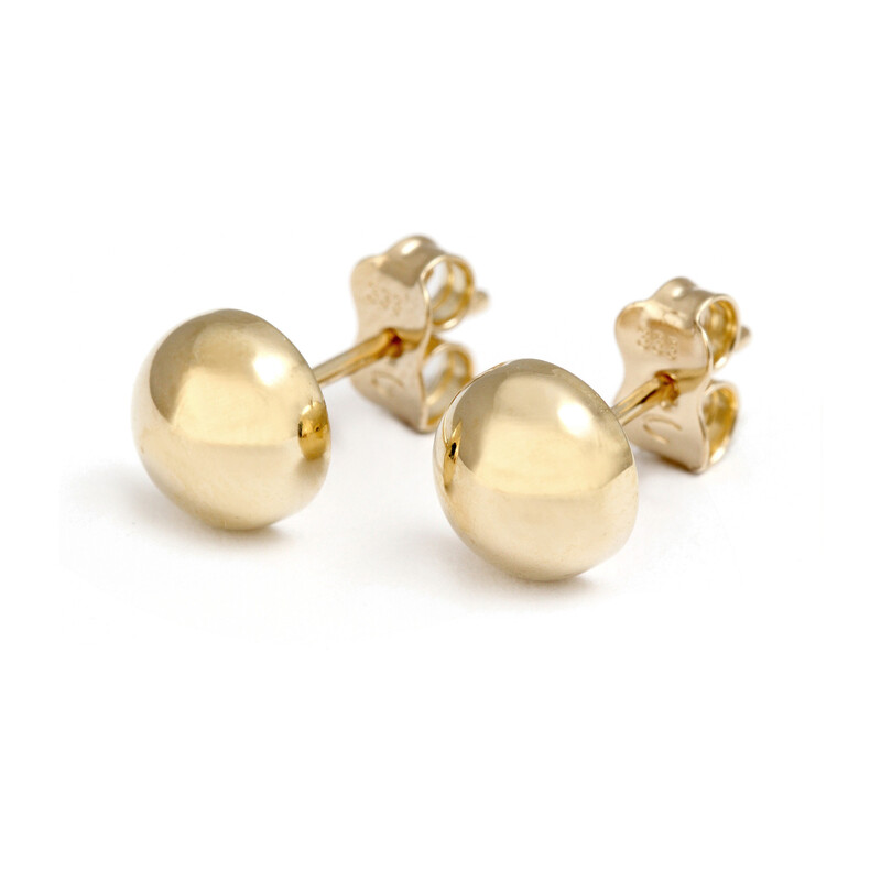 Kolczyki półkulki 5mm gładkie-sztyft MZ E15-5mm-Half próba 585 Sezam - 1