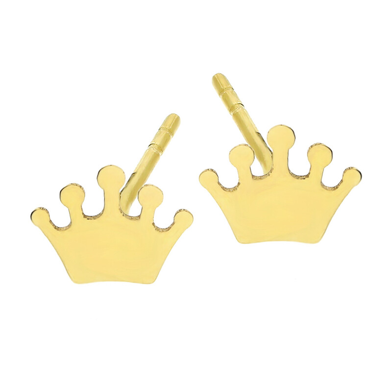 Kolczyki złote korona blask/sztyft MZ T23-E-0218-8-LZ próba 585