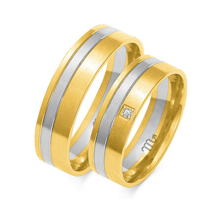 Obrączki ślubne z diamentami ZO OE-260 próba 585