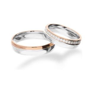 Obrączka srerbna z różowym złoceniem męska OL GN23 próba 925