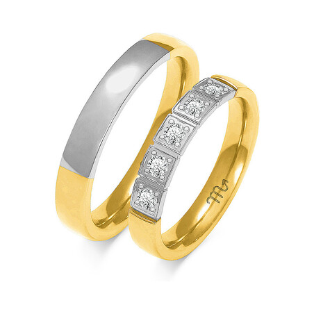 Obrączki ślubne z diamentami ZO OE-248 próba 585