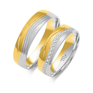 Obrączki ślubne z diamentami ZO OE-241 próba 585