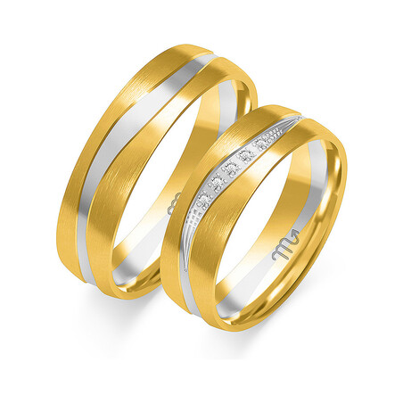 Obrączki ślubne z diamentami ZO OE-232 próba 585
