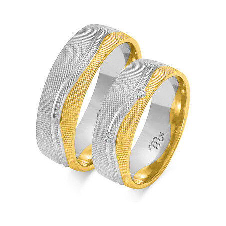 Obrączki ślubne z diamentami ZO OE-218 próba 585