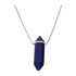 Naszyjnik srebrny z lapis lazuli/rolo AT435-SA ROD próba 925