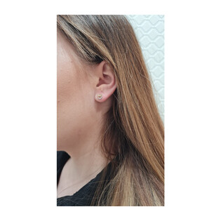 Kolczyki złote oponki z kokardką i cyrkoniami  MZ E-VY4-CZ próba 375