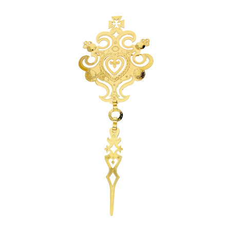 Pozłacana spinka góralska - parzenica srebro Ag 925