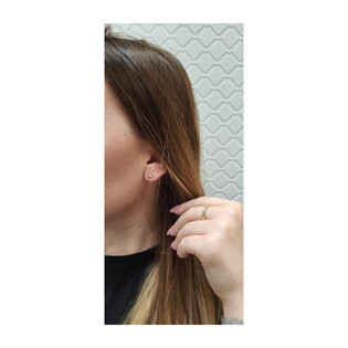 Kolczyki złote półkulki 5mm gładkie/sztyft MZ E15-5mm-Half próba 585
