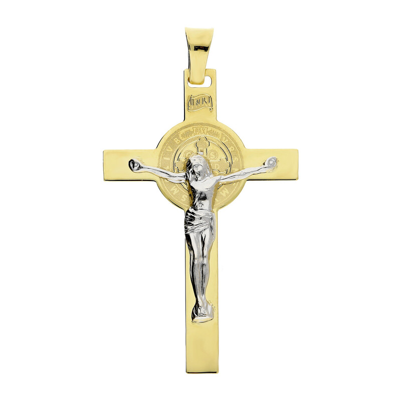 Krzyżyk złoty Benedyktyński BC C-0849 próba 585
