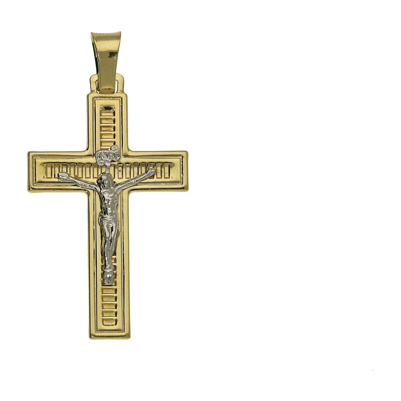 Krzyżyk wizerunek środek tłoczony CB C-594-KM211 próba 585