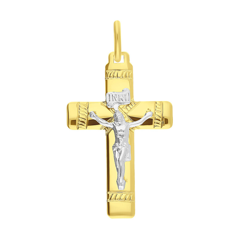 Krzyżyk złoty z wizerunkiem Pana Jezusa WB CB C-604 próba 585