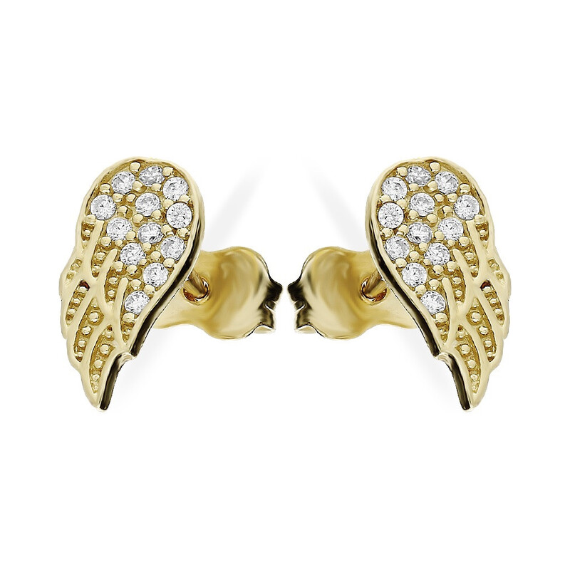 Kolczyki skrzydło cyrkonie/sztyft AR VX9-VX9ZE0118 próba 375