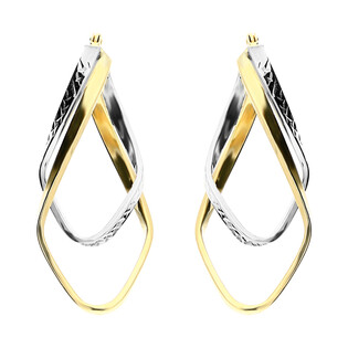 Kolczyki złote kółka ósemki w dwóch kolorach złota/ang.zap. AR VXDCTE211603-YW próba 375