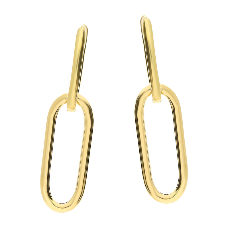 Kolczyki złote rolo long 30 mm/zatrzask AR VXXHOE11802 próba 585