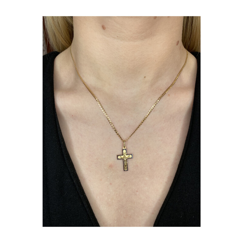 Krzyżyk złoty z wizerunkiem Pana Jezusa CB C-858 próba 585
