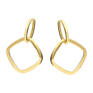 Kolczyki złote romb na kółku/zatrzask AR VXXHOE11839 próba 585