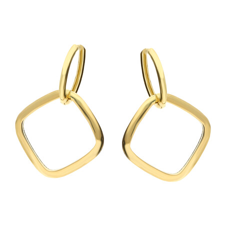 Kolczyki złote romb na kółku/zatrzask AR VXXHOE11839 próba 585