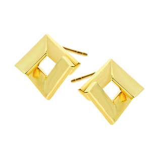 Kolczyki złote załamany romb/sztyft AR VXXTE11918 próba 375