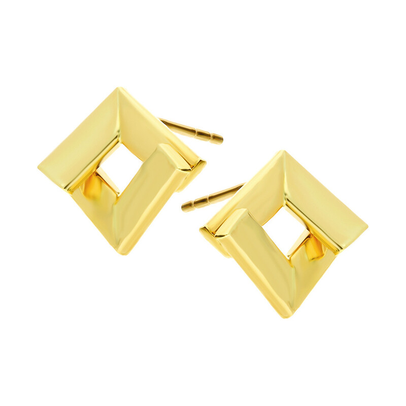 Kolczyki złote załamany romb/sztyft AR VXXTE11918 próba 375