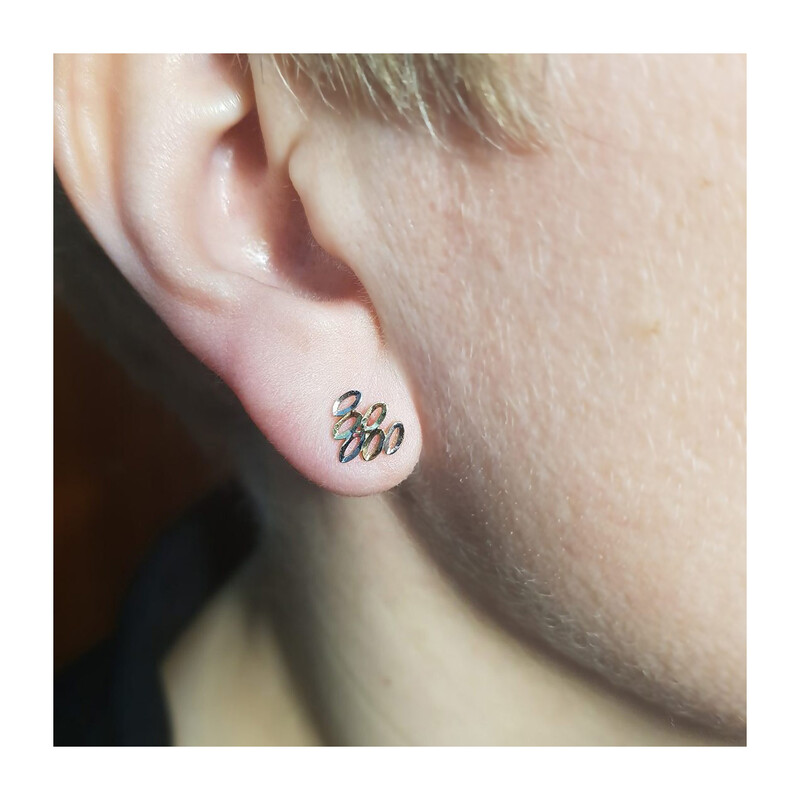 Kolczyki złote ażurowe owale/sztyft  AR X3E11330-DC próba 585