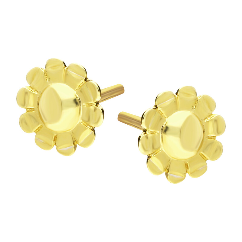 Kolczyki złote dla dziewczynki kwiatek blask/sztyft AR X3E13304-DC-II próba 375