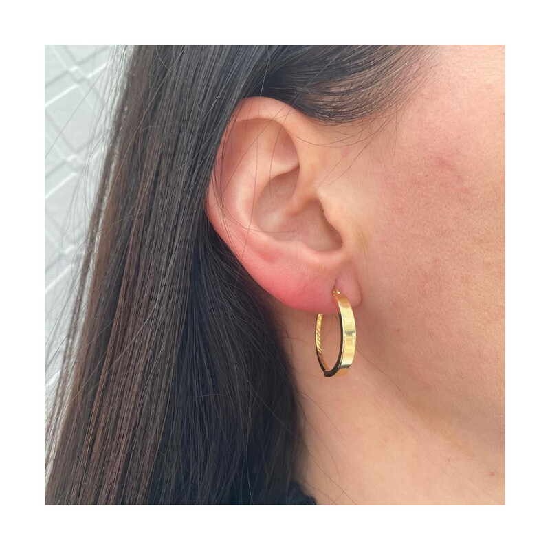 Kolczyki złote kwadratowe kółka 20mm/ang.zap.  AR VXXDCTE13777 próba 585