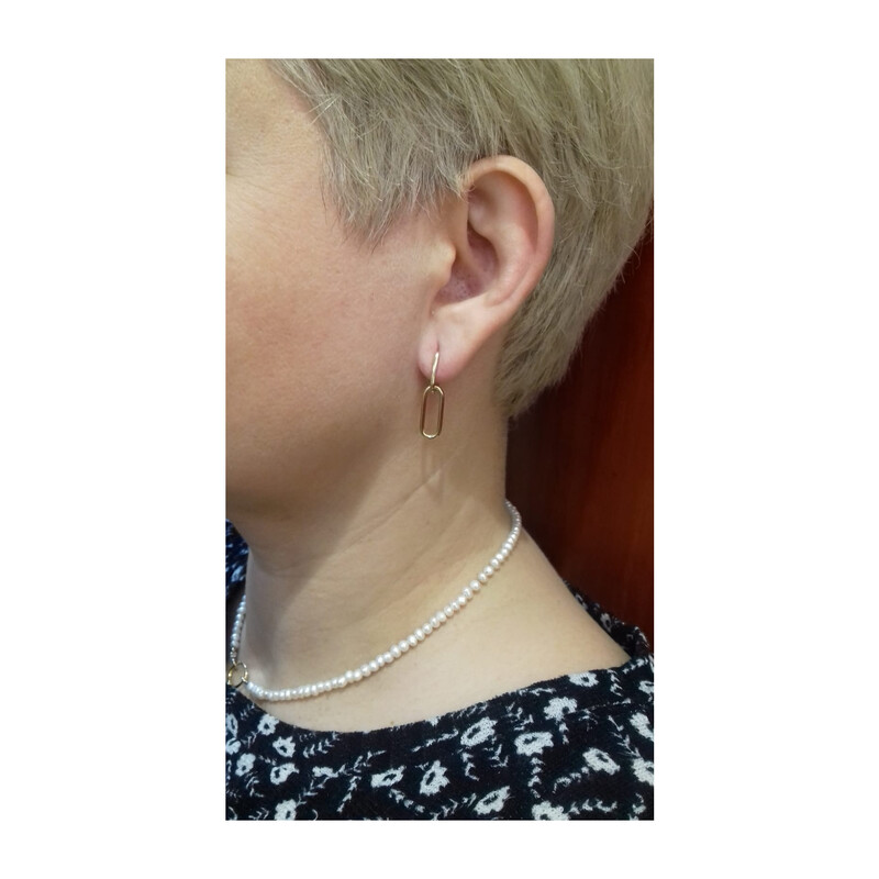 Kolczyki złote rolo long 30 mm/zatrzask AR VXXHOE11802 próba 585