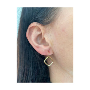 Kolczyki złote romb na kółku/zatrzask AR VXXHOE11839 próba 585