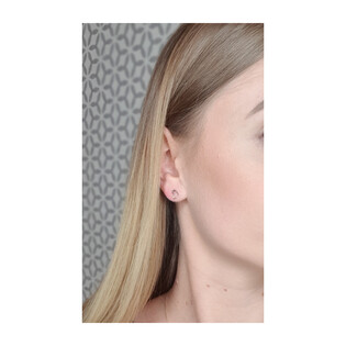 Kolczyki złote grawerowane serce AR X3E213185-YW-DC próba 585