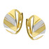 Kolczyki złote blaszki z ukośnymi paskami/zatrzask  AR X3NHUE502234-YW próba 585