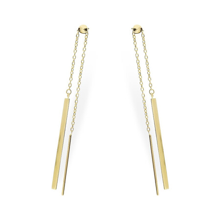 Kolczyki złote pałka na łańcuszku/przeciągane AR X3TE10216 próba 585