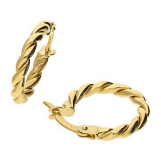 Kolczyki złote kółka 13mm plecionka/ang.zap. AR X3TE13347 próba 375