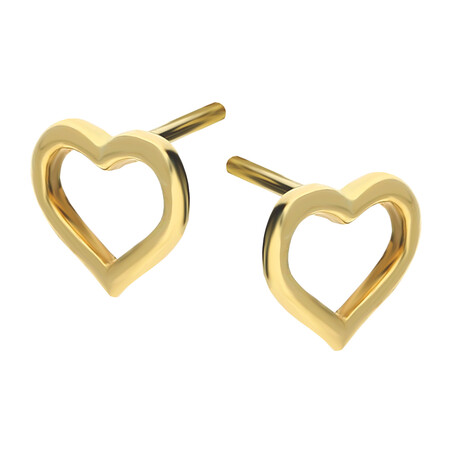 Kolczyki złote puste serduszka/sztyft AR X3VGE9593 próba 375