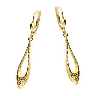 Kolczyki złote pusta kropla grawerowana/big.zam. AR XDCNCWSE4935-1 próba 375