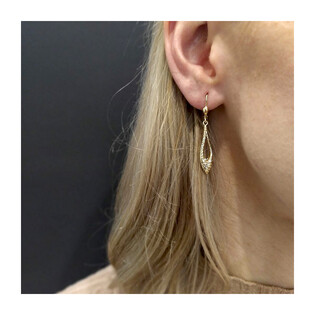 Kolczyki złote pusta kropla grawerowana/big.zam. AR XDCNCWSE4935-1 próba 375