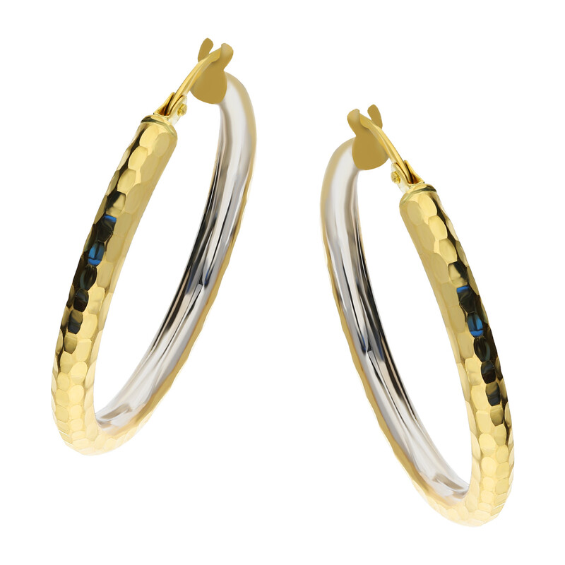 Kolczyki złote kółka z ozdobnym grawerem 30mm/ang.zap. AR XDCTE213408-YW próba 375