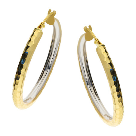 Kolczyki złote kółka z ozdobnym grawerem 30mm/ang.zap. AR XDCTE213408-YW próba 375