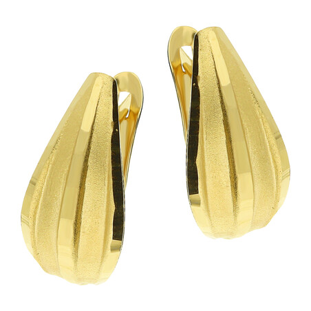 Kolczyki złote blaszka w kształcie kropli/ang.zap. AR XFUE0301-SM-DC próba 585