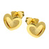 Kolczyki złote serce z grawerowanym środkiem/sztyft AR VX3DCLKE2377 próba 585
